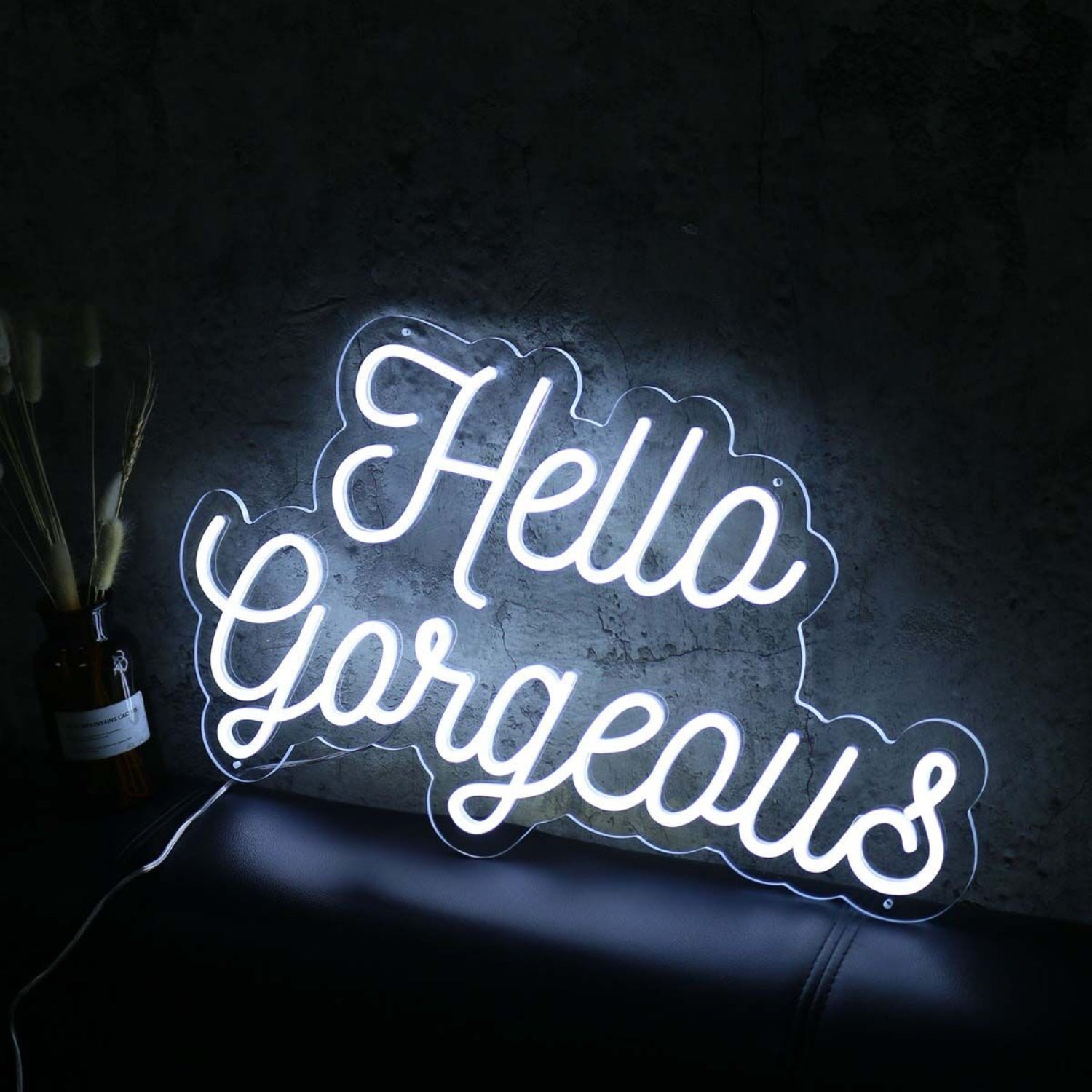 Hello Gorgeous White Led Neon Sign - Shineneon