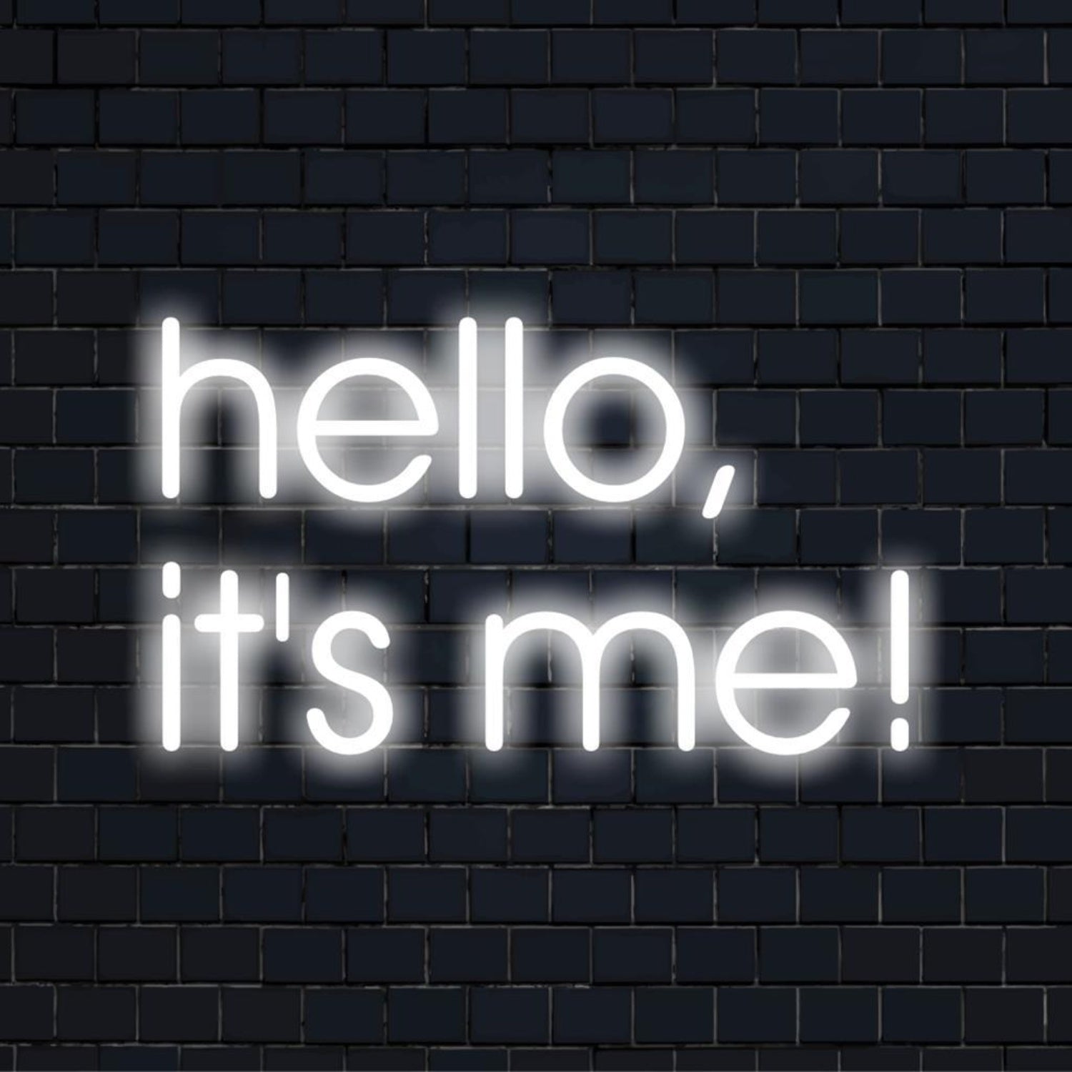 Hello Its Me White Text Led Neon Sign For Home Cafe Wall Decor - Shineneon