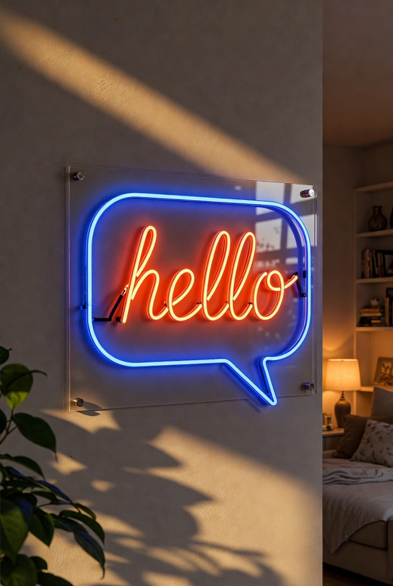 Hello LED Neon Sign - 03 Real Lifestyle Scene