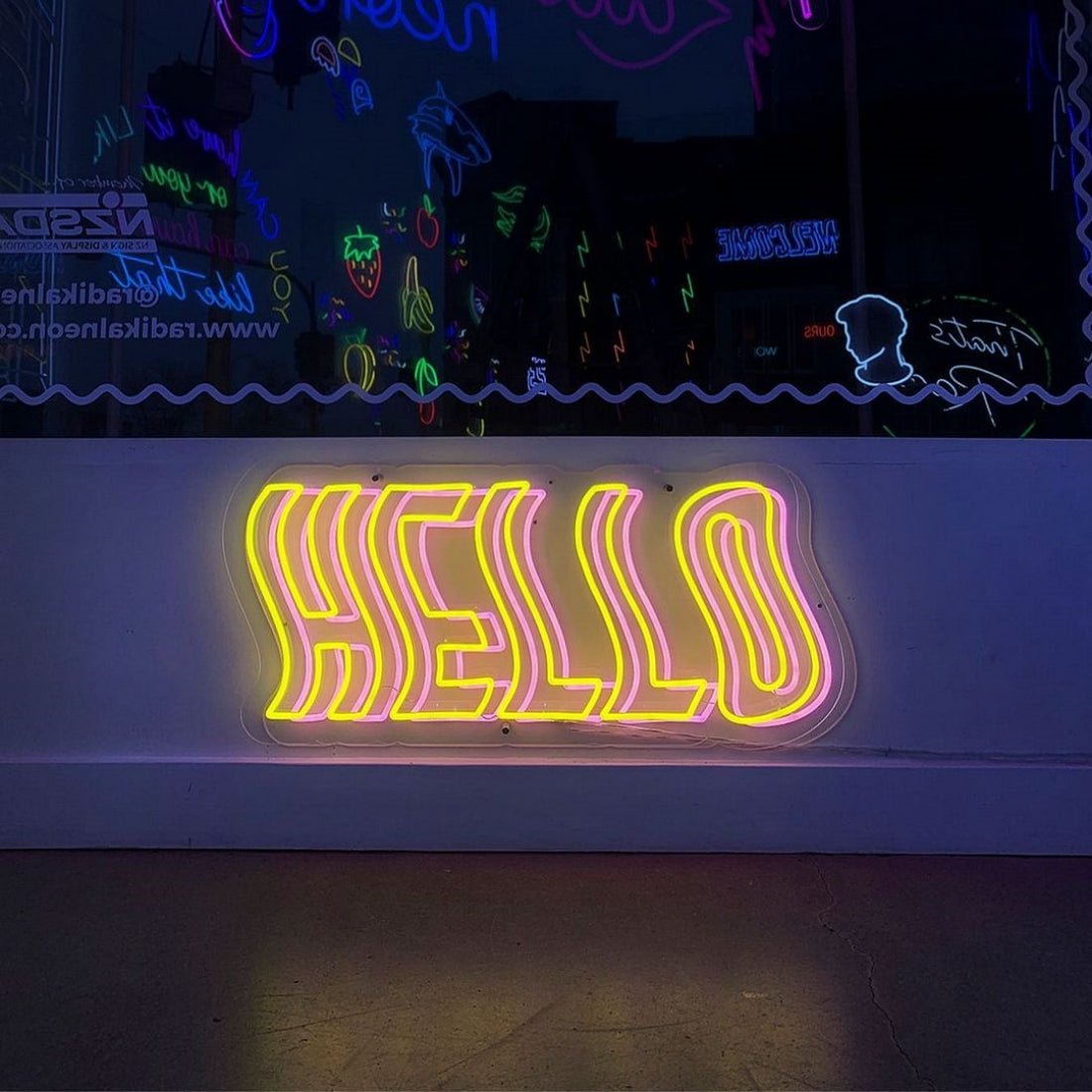 Hello Led Sign Business Neon Signs - Shineneon