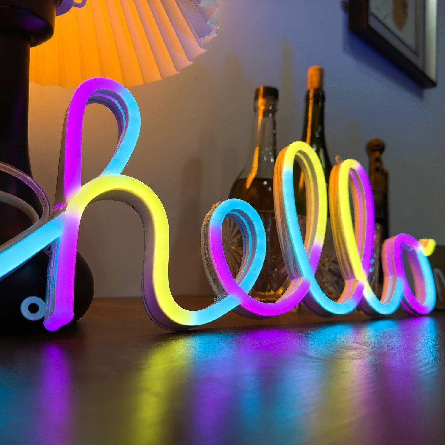 Hello Letters Multicolor Gradient Led Neon Sign For Cafe Shop Decor | Shineneon