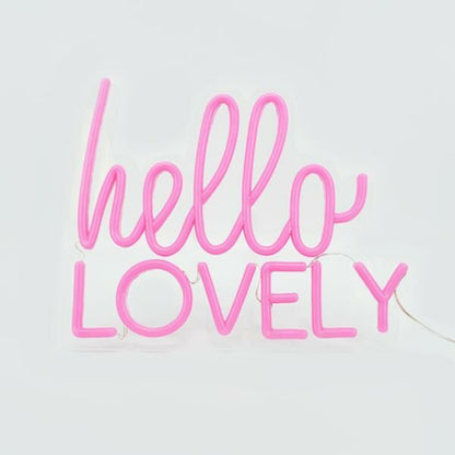 Hello Lovely Led Neon Sign Adds A Welcoming Feel To Any Home | Shineneon