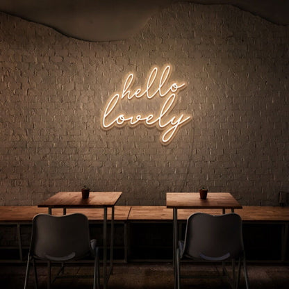 Hello Lovely Led Neon Sign Sweet And Welcoming Touch - Shineneon