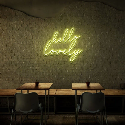 Hello Lovely Led Neon Sign Sweet And Welcoming Touch - Shineneon