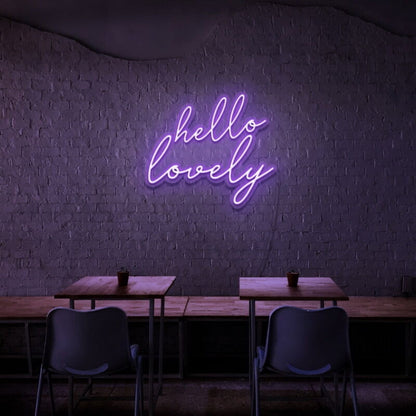 Hello Lovely Led Neon Sign Sweet And Welcoming Touch - Shineneon