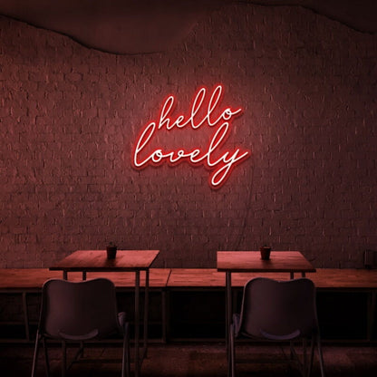 Hello Lovely Led Neon Sign Sweet And Welcoming Touch - Shineneon