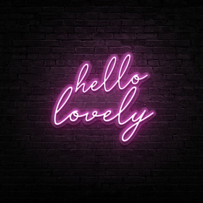 Hello Lovely Led Neon Sign Sweet And Welcoming Touch - Shineneon