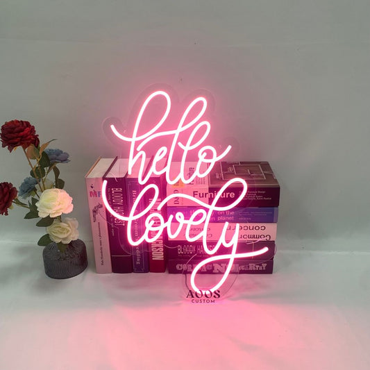 Hello Lovely Neon Signs Neon Lights Led Business Sign