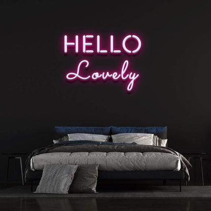 Hello Lovely White And Warm Glow Led Neon Sign For Modern Bedroom Decor | Shineneon