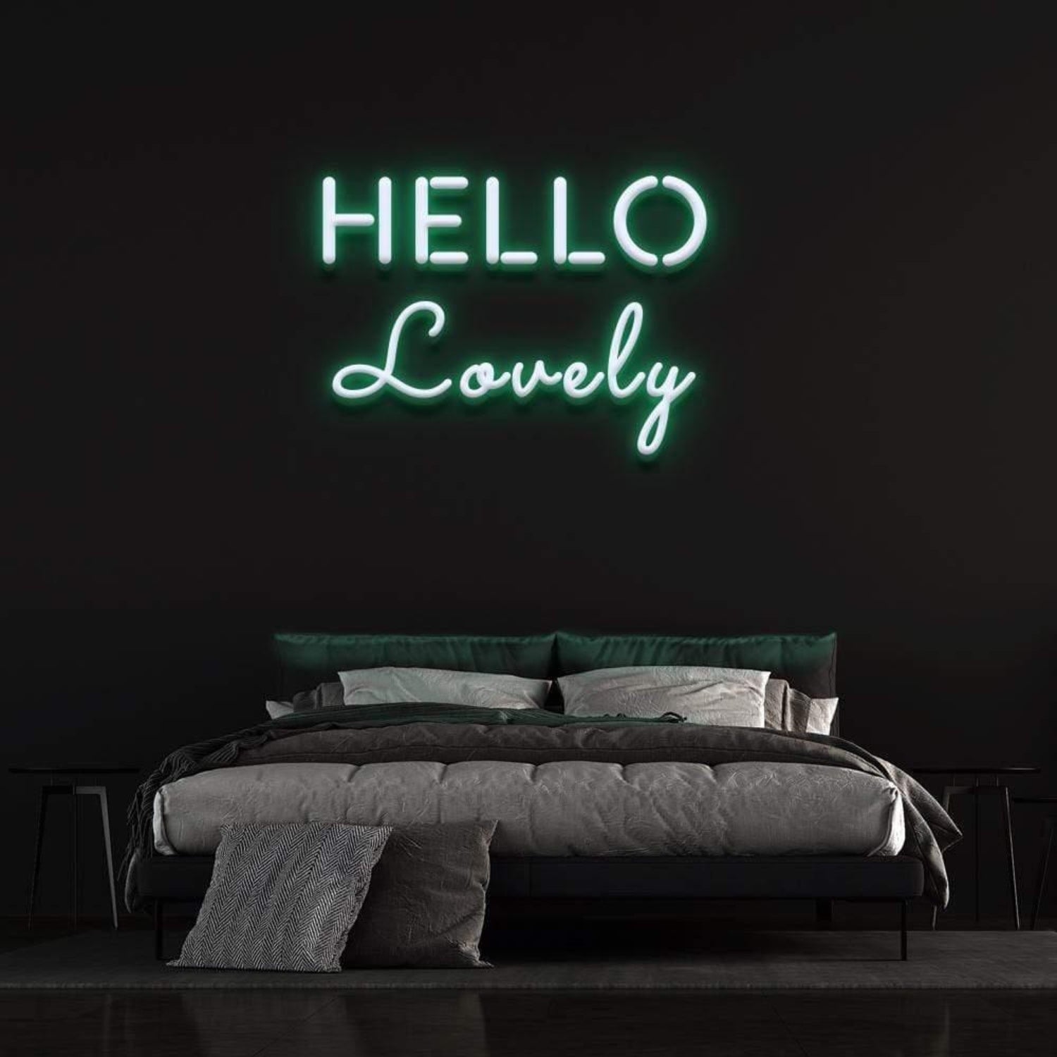 Hello Lovely White And Warm Glow Led Neon Sign For Modern Bedroom Decor | Shineneon