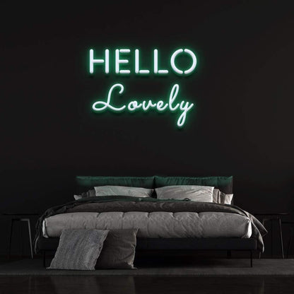 Hello Lovely White And Warm Glow Led Neon Sign For Modern Bedroom Decor | Shineneon