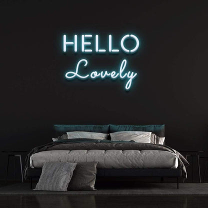 Hello Lovely White And Warm Glow Led Neon Sign For Modern Bedroom Decor | Shineneon