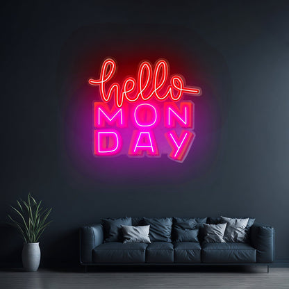 Hello Monday Led Neon Sign Light Custom Led Signs - Shineneon