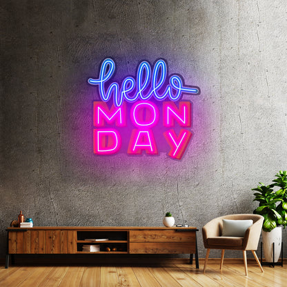 Hello Monday Led Neon Sign Light Custom Led Signs