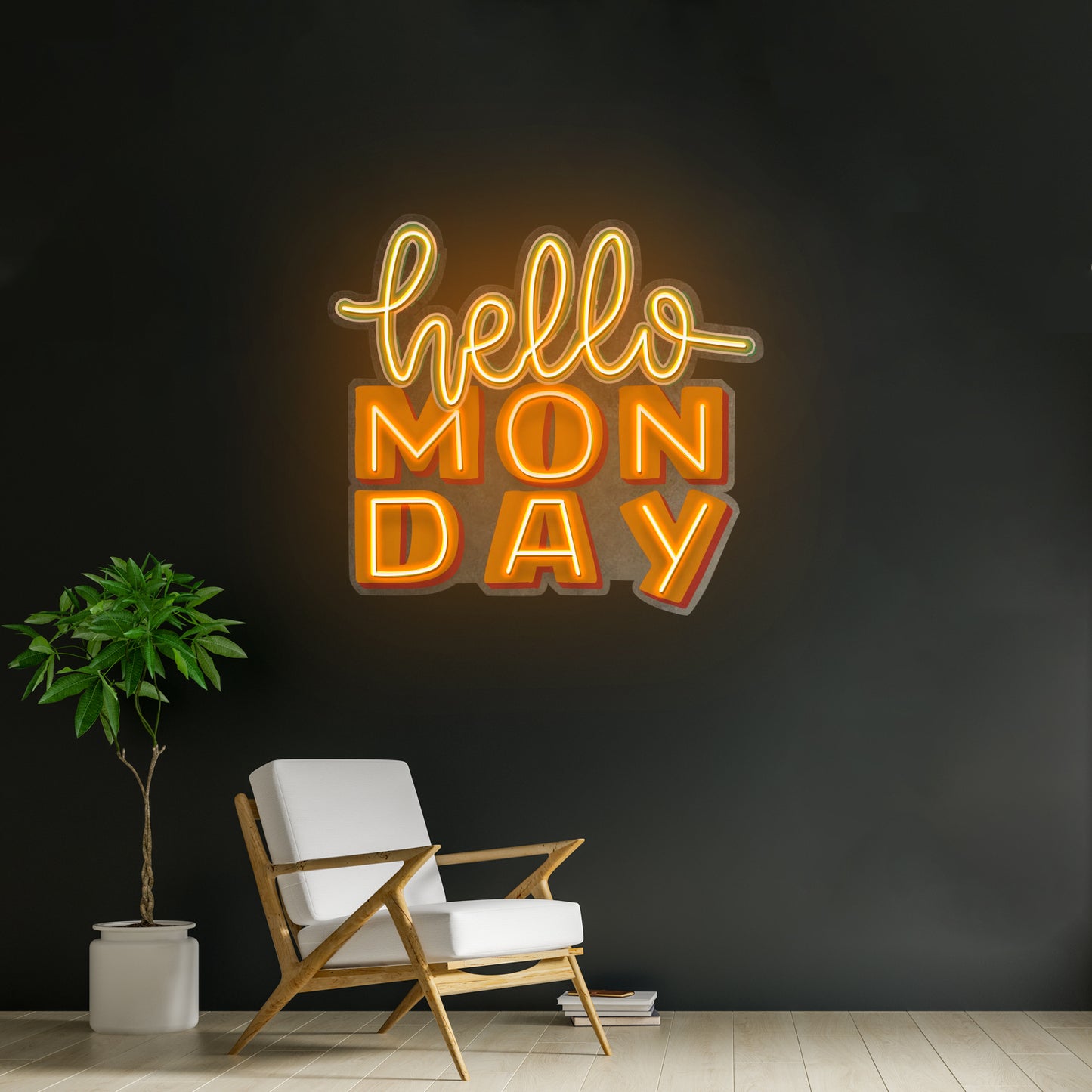 Hello Monday Led Neon Sign Light Custom Led Signs