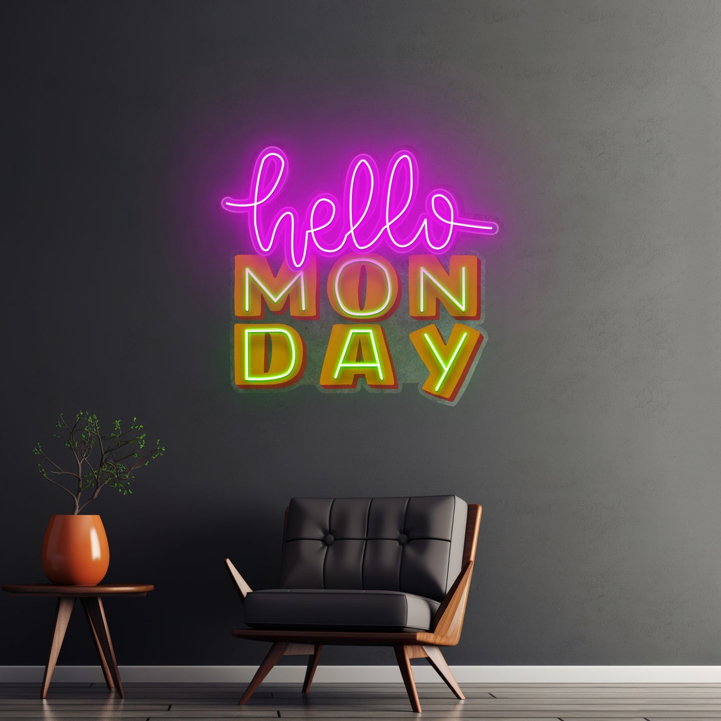 Hello Monday Led Neon Sign Light Custom Led Signs