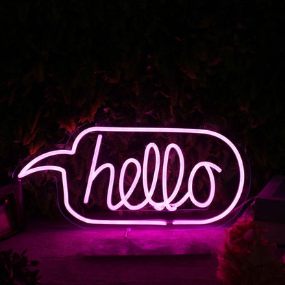 Hello Pink Led Neon Sign - Shineneon