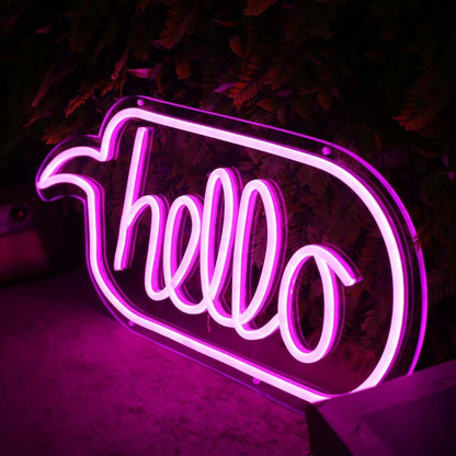 Hello Pink Led Neon Sign - Shineneon