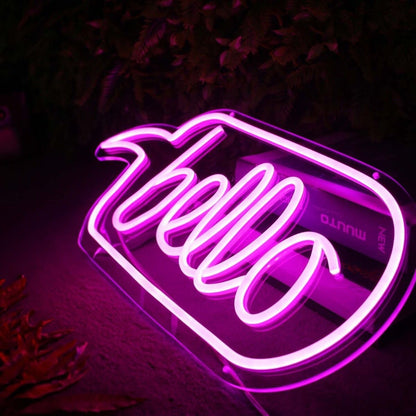 Hello Pink Led Neon Sign - Shineneon