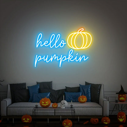 Hello Pumpkin Led Neon Sign Welcome Sign Event Decor | Shineneon