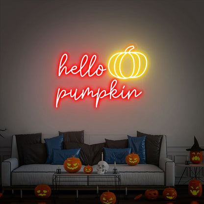 Hello Pumpkin Led Neon Sign Welcome Sign Event Decor | Shineneon