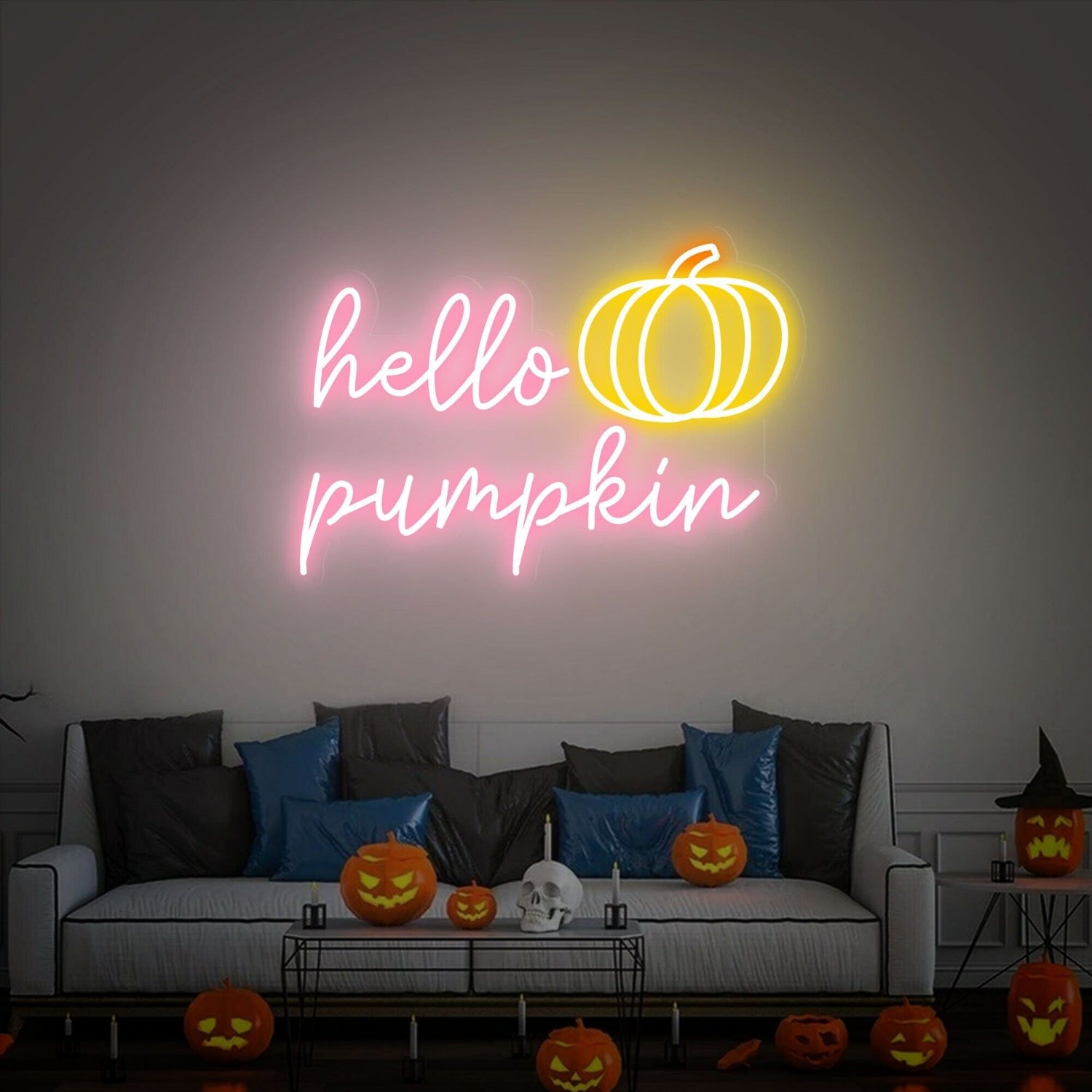 Hello Pumpkin Led Neon Sign Welcome Sign Event Decor | Shineneon