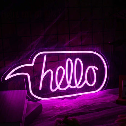 Hello Purple Custom Led Neon Sign - Shineneon