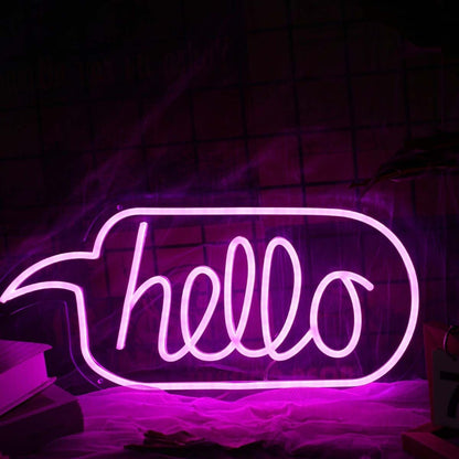 Hello Purple Custom Led Neon Sign - Shineneon