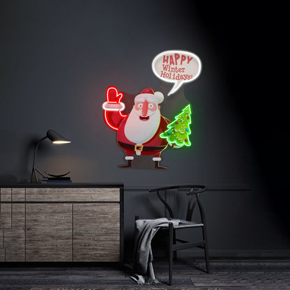 Hello Santa Christmas Neon Artwork For Sale - Shineneon