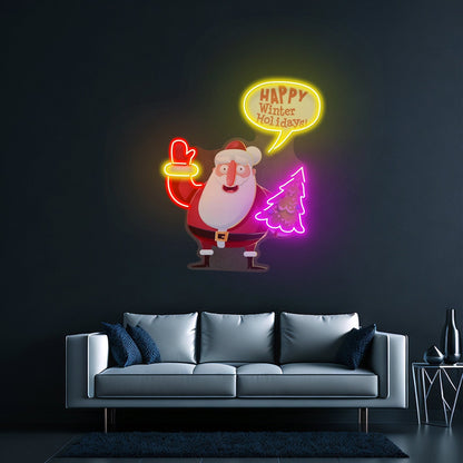 Hello Santa Christmas Neon Artwork For Sale - Shineneon