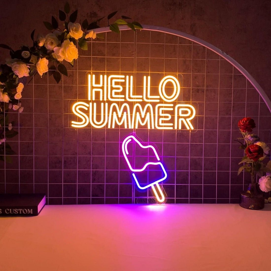 Hello Summer Popsicle Ice Cream Led Sign Business Neon Sign - Shineneon