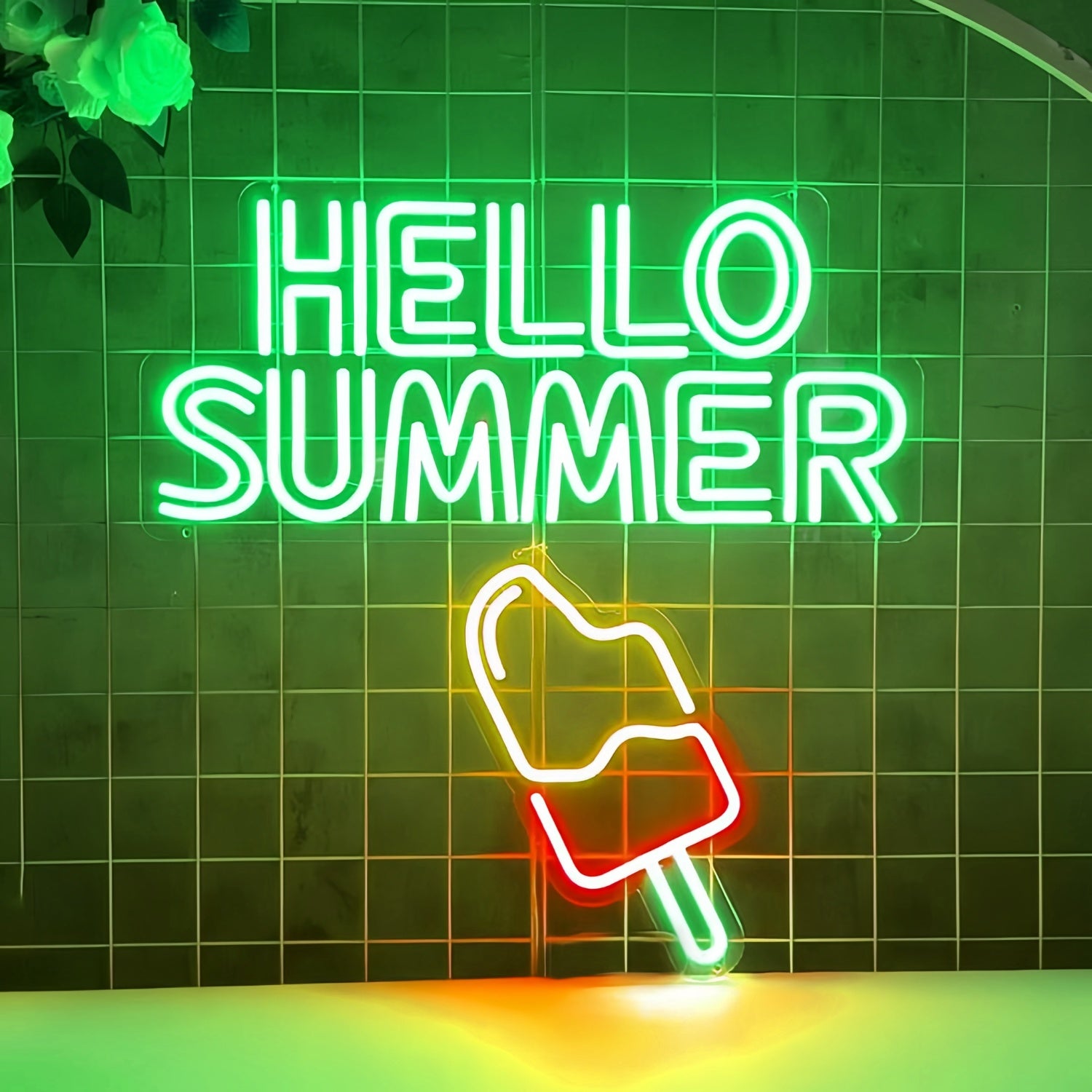 Hello Summer Popsicle Ice Cream Neon Sign | Shineneon