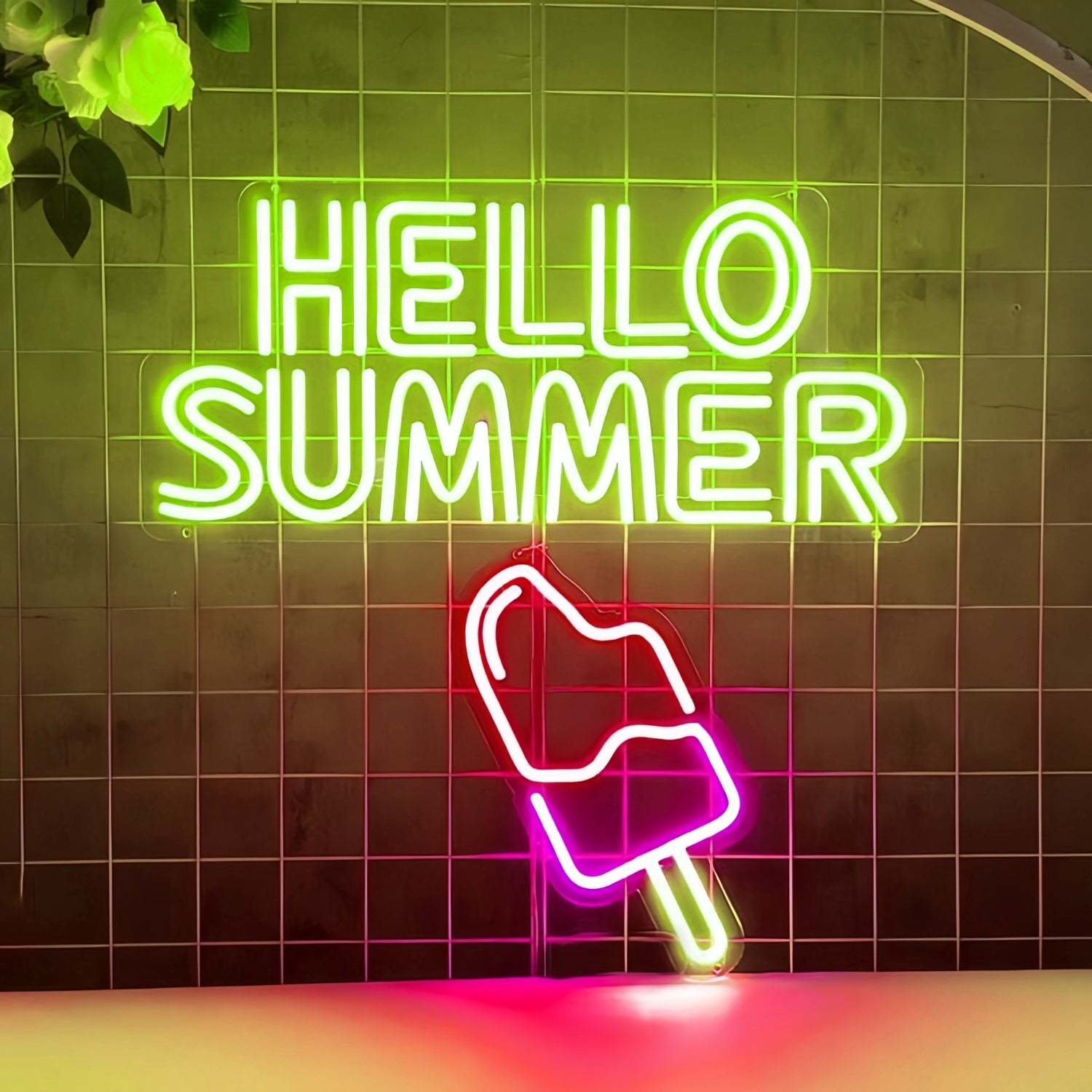 Hello Summer Popsicle Ice Cream Neon Sign | Shineneon