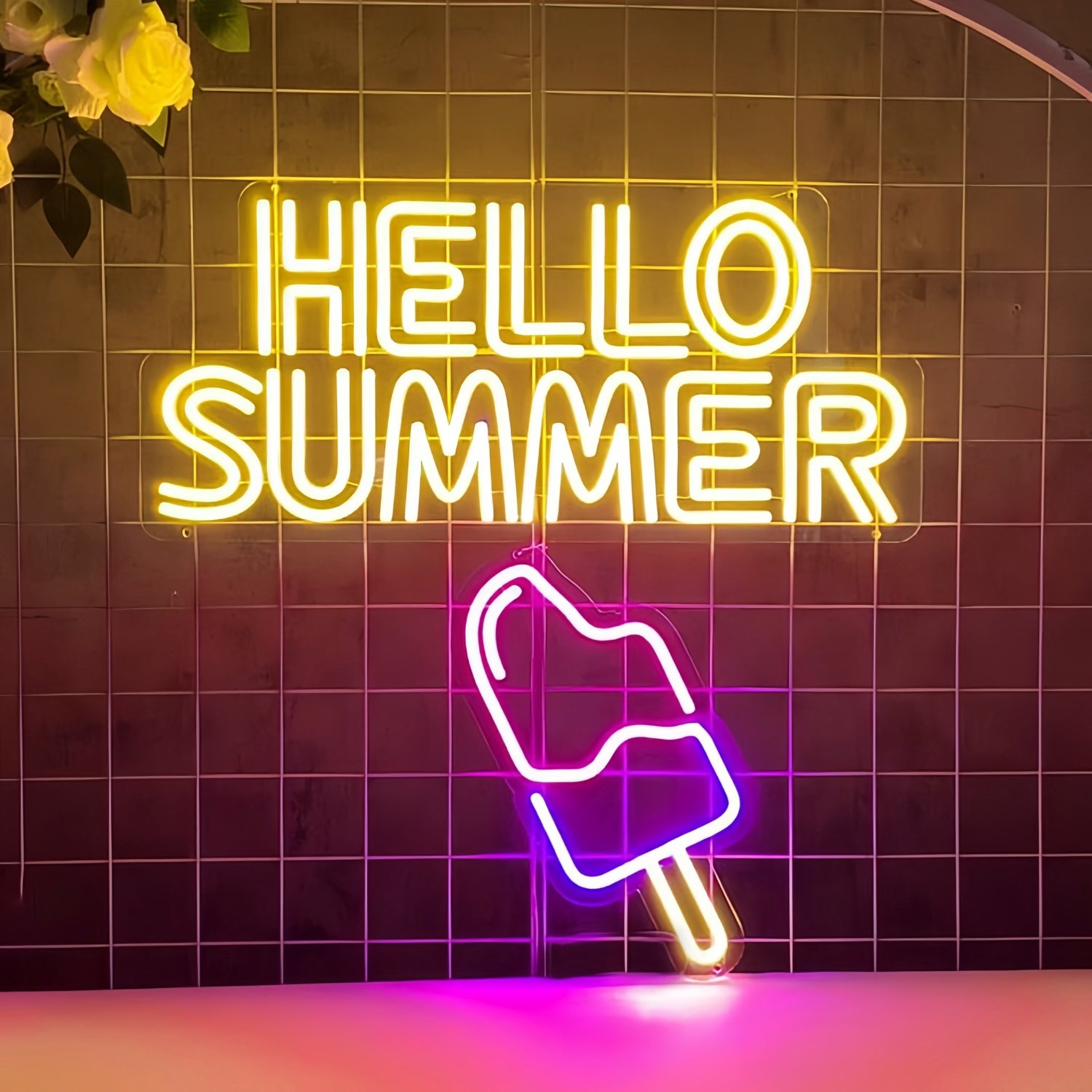 Hello Summer Popsicle Ice Cream Neon Sign | Shineneon
