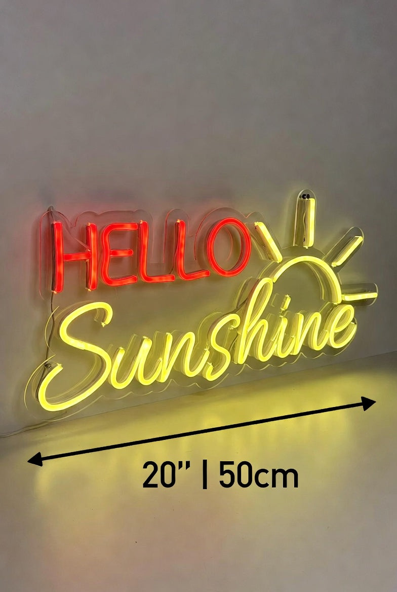 Hello Sunshine LED Neon Sign Wall Neon Sign - 04 Size Image