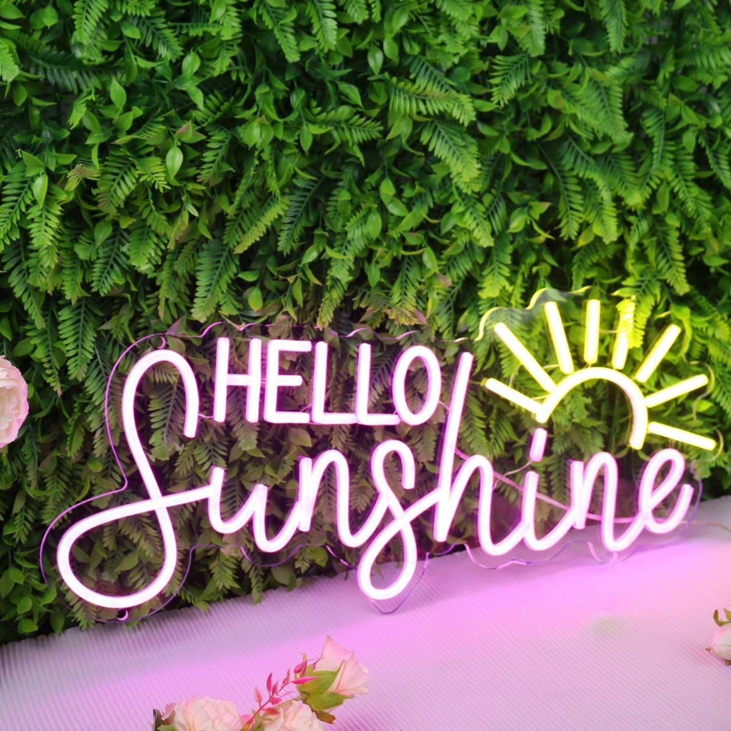 Hello Sunshine Pink Custom Led Neon Sign | Shineneon