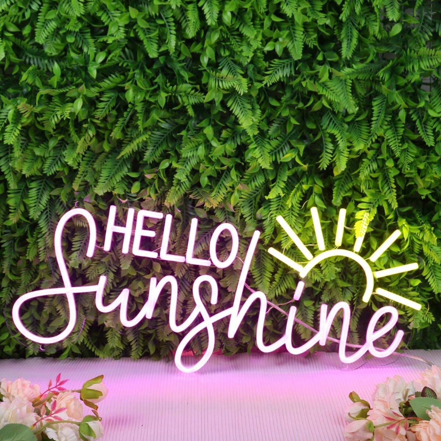 Hello Sunshine Pink Custom Led Neon Sign - Shineneon