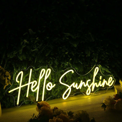 Hello Sunshine Yellow Custom Led Neon Sign | Shineneon