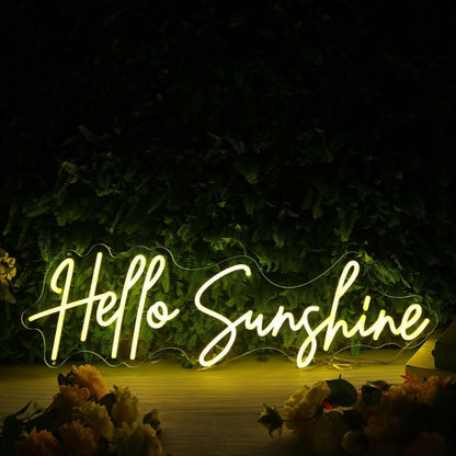 Hello Sunshine Yellow Custom Led Neon Sign - Shineneon