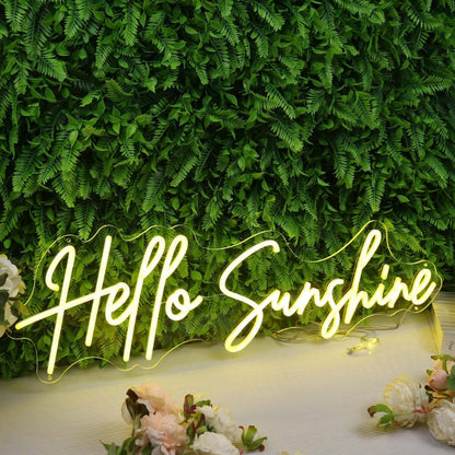 Hello Sunshine Yellow Custom Led Neon Sign | Shineneon