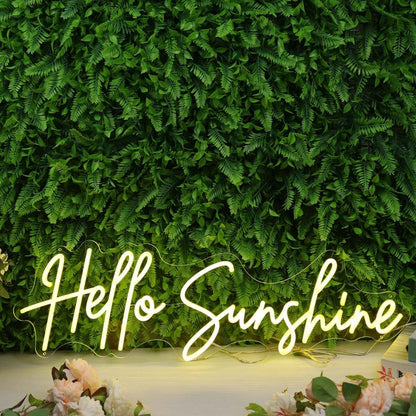 Hello Sunshine Yellow Custom Led Neon Sign | Shineneon