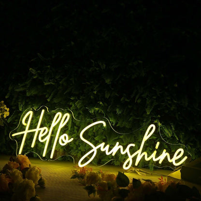 Hello Sunshine Yellow Custom Led Neon Sign - Shineneon
