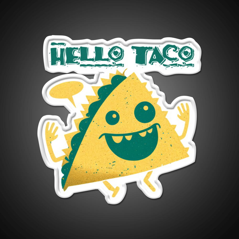 Hello Taco Classic T Taco Led Neon Sign Mexican Food Sign Rgb Color - Shineneon