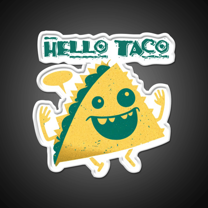 Hello Taco Classic T Taco Led Neon Sign Mexican Food Sign Rgb Color - Shineneon