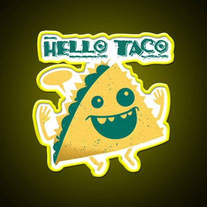 Hello Taco Classic T Taco Led Neon Sign Mexican Food Sign Rgb Color - Shineneon