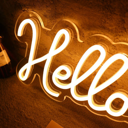 Hello There Yellow Led Neon Sign - Shineneon