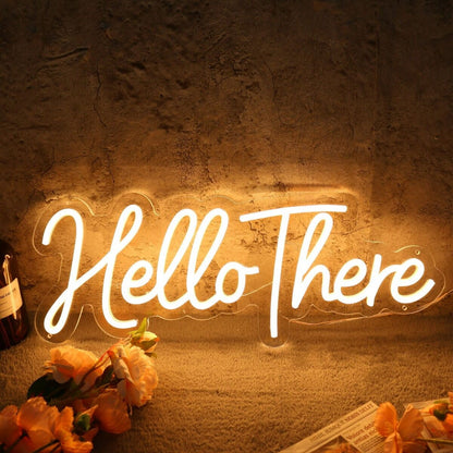 Hello There Yellow Led Neon Sign - Shineneon