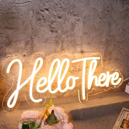 Hello There Yellow Led Neon Sign - Shineneon
