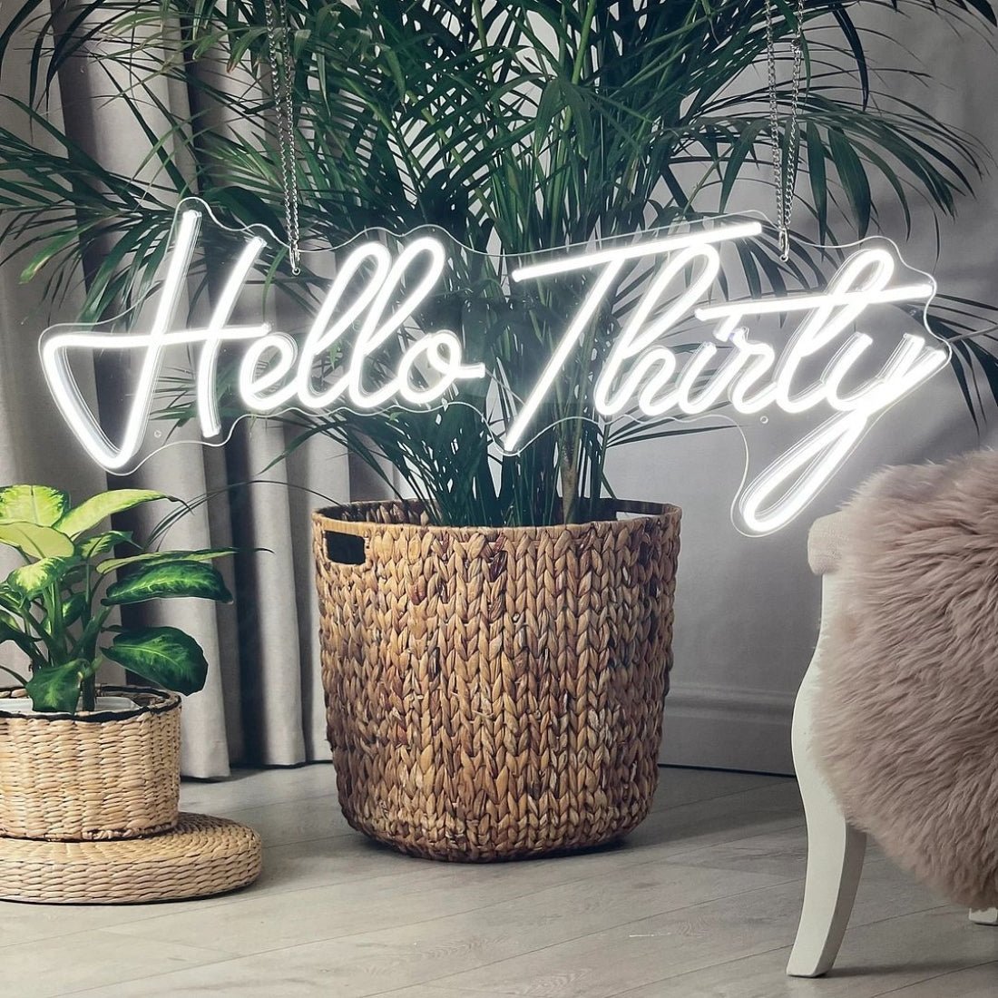 Hello Thirty Happy Birthday Led Sign Business Neon Signs - Shineneon