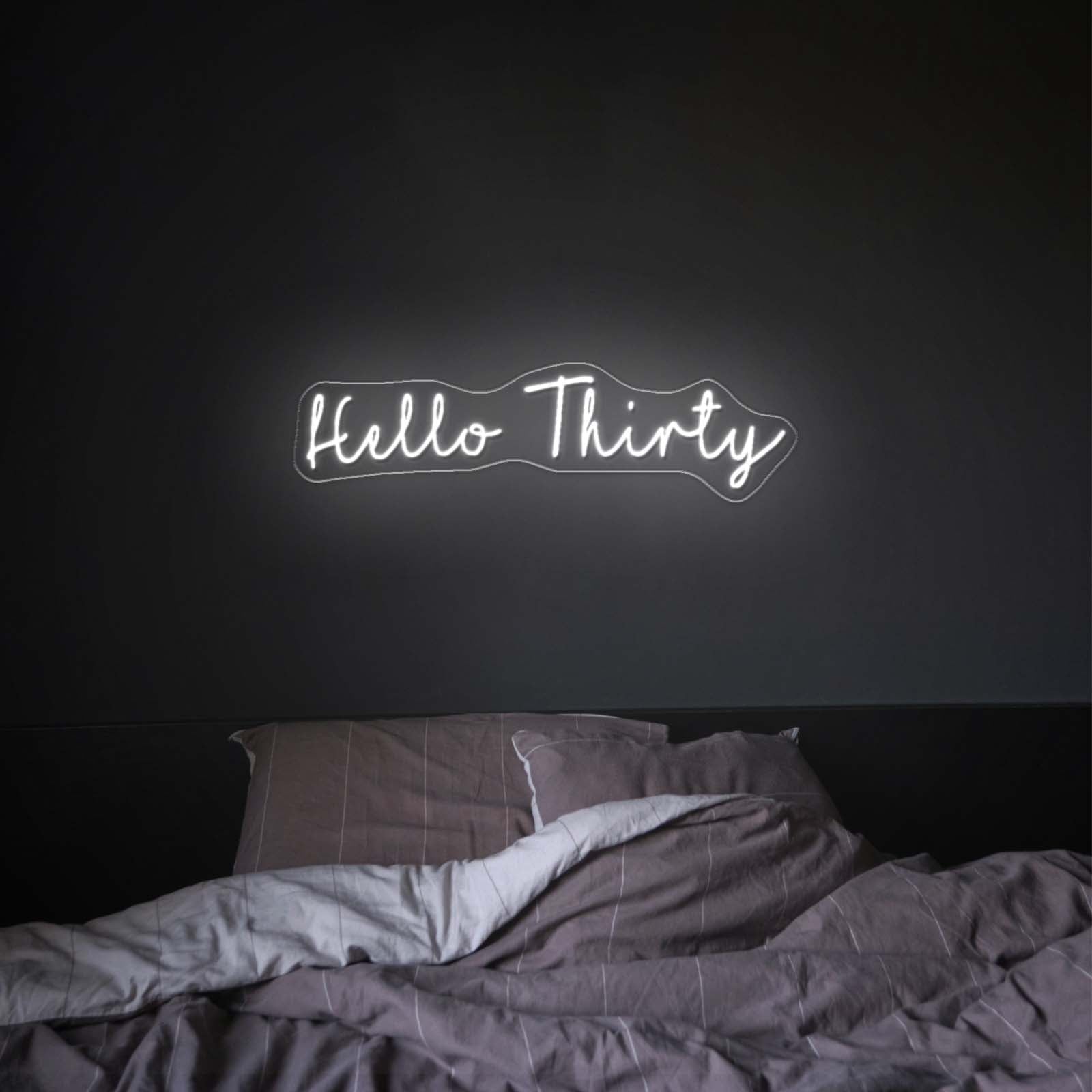 Hello Thirty Neon Sign Custom Neon Signs - Shineneon